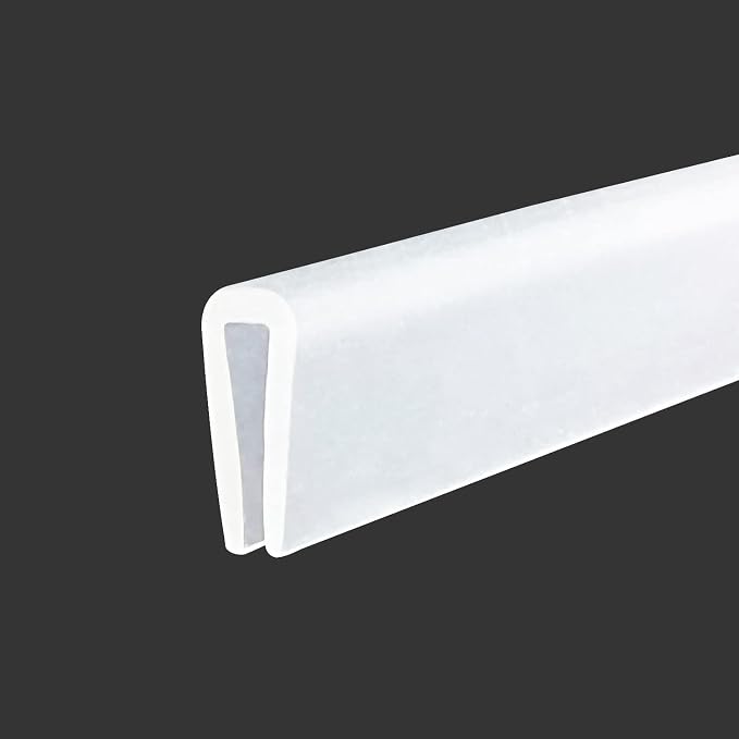 Clear Rubber Edge Trim，U Channel Silicone Rubber Edge Trim, 3/32" Slot by Protalwell