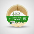 3" Round Palm Leaf Bowl Pack of 250 | 100% Natural, Compostable & Biodegradable Disposable Bowl | Eco-Friendly, Sturdy, Plastic-Free Tableware for Parties, Catering & Takeaway