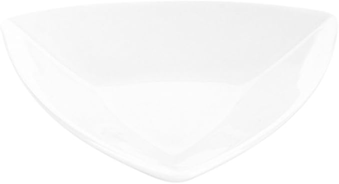 Restaurantware 4 Inch x 4 Inch Porcelain Appetizer Plates 10 Triangle Dipping Plates - Microwave-Safe Oven-Safe White Porcelain Sauce Dishes Chip-Resistant For Desserts Condiments Snacks