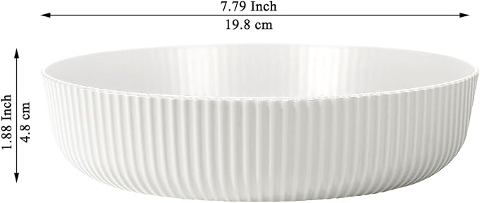 Kyraton Pasta Bowls Set of 4, 37oz Salad Bowls White Soup Bowls Large Pasta - Image 2
