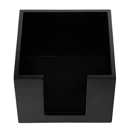 Restaurantware Black Bamboo Napkin Holder Bundle of 2 Square Organizer 5.5 x 5.5 x 4 Inches Cocktail Caddy Durable Open-Top Tray Black