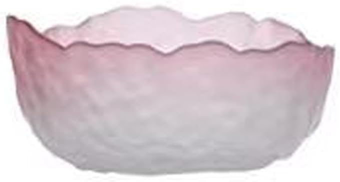 Glass Bowl for Salad Candy Fruit Serving, Decorative Bowl, Dish-Pink 4.9" | by SYXLTSH