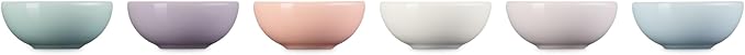Le Creuset Stoneware Set Of 6 Vancouver Pinch Bowls, Pastel Multi Color