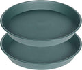 2 Pack of 10 inch Plant Saucer Gray, Heavy Duty Plastic Plant Saucer 10 inch by Bleuhome