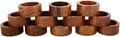Ramkudi Stylish Brown Napkin Rings Set of 12 | Wooden Napkin Holder by Ramkudi