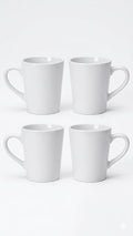 Minimalist White Ceramic Coffee Mug Set by Unknown