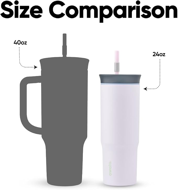 Owala Tumbler Stainless Steel Water Bottle 24 oz Bunny Hop | 2-in-1 Sip-or-Swig - Image 6