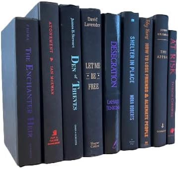 Real Books by Color® (Set of 5, Black Multi) Decorative Bookshelf Home Decor Shelf Styling Photo Prop