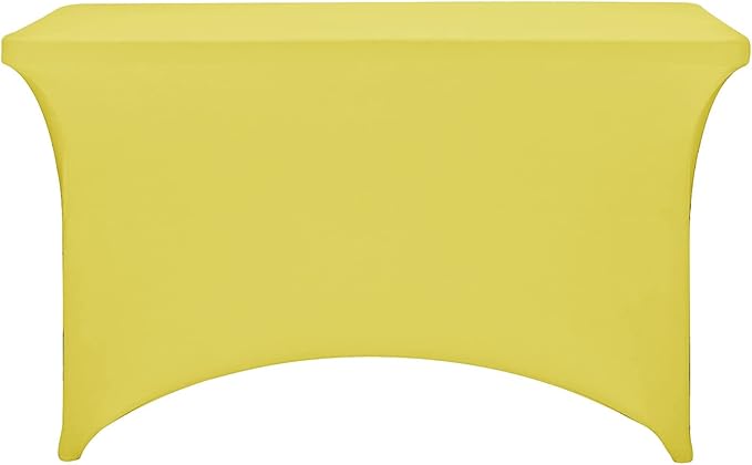 LZY Spandex Fitted Stretch Table Cover for 4ft or 6ft or 8ft Folding Table, Rectangular Cocktail Tablecloth, Perfect for Party or Banquet