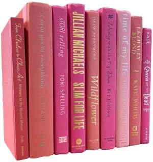 Real Books by Color® (Set of 9, Pink) Decorative Bookshelf Home Decor Shelf Styling Photo Prop
