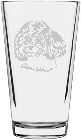 Toy Poodle Custom Personalized Dog Themed Etched All Purpose 16oz Pint Glass