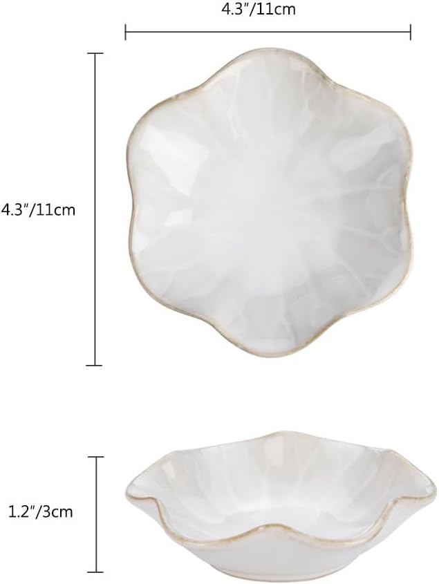 2PCS Lotus Leaf Shape Ring Holder Dish, Small Key Bowl, Ceramic Trinket Tray Jewelry Dish Organizing Necklace Earrings for Mom Friend Sister, All Jewelries Are NOT Included. White +Pink.…