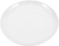 White Plastic Dinner Plates round 201mm Food Tray Sturdy Melamine Tableware for Home and Commercial Use Party Snack Serving Dishes
