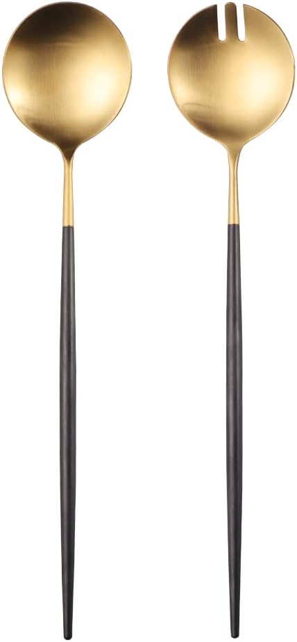 Salad Servers, Spoon and Fork Set 11.41 inch, 18/10 Stainless Steel Salad - Image 6