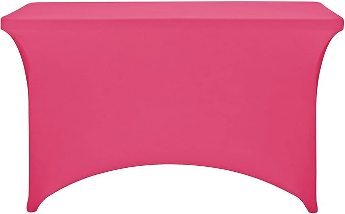 LZY Spandex Fitted Stretch Table Cover for 4ft or 6ft or 8ft Folding Table, Rectangular Cocktail Tablecloth, Perfect for Party or Banquet