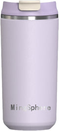 12oz Insulated Stainless Steel Coffee Cup, Lavender Purple | Travel Coffee Mug by MingSphere
