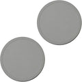2 Pack Silicone Coasters for Drinks, Round Grey Coasters by Unknown