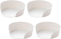 ARTIBETTER Japanese Style Stackable Food Serving Plates 4pcs Set, Large Mouth-open Prep and Hot Pot Tray for Vegetable and Fruit Serving, Dining Tableware for Family Meals