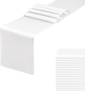 White Satin Table Runner 12x108 Inches, 15 Pack | Silk and Smooth Fabric by HMQIANG