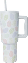 Simple Modern Tumbler with Handle and Straw | 40oz | Easter Eggs | Trek Tumbler by Unknown