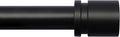 Curtain Rods for Windows 16 to 120 Inches Adjustable Length 1 Inch Diameter Window Curtain Rod with Aluminium Finials, Black