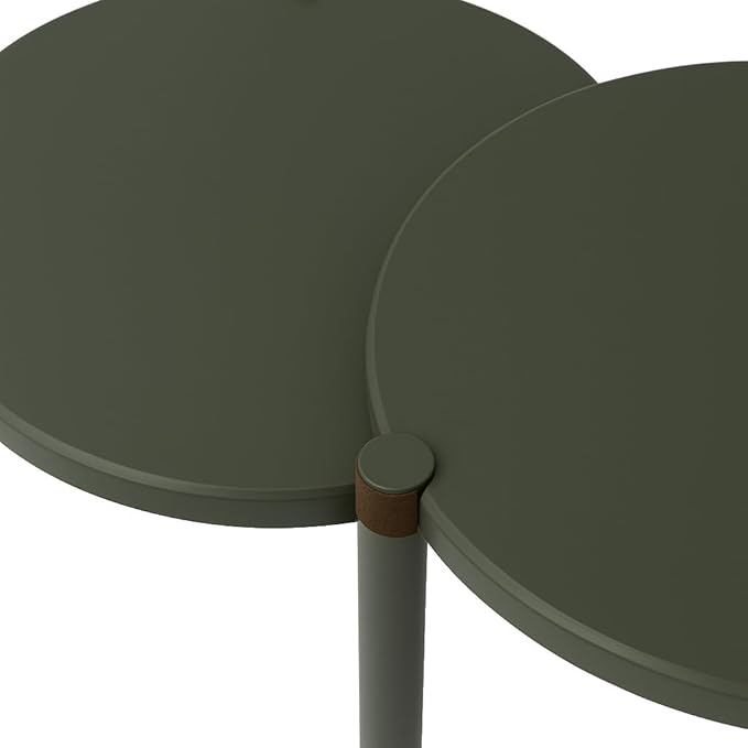 Leick Home Redonda Bay Side Tables 2 Pack, Urbane Bronze, Small Table 21.6 in H x 19.7 in W, Large Table 23.6 in H x 21.6 in W, 228361-BRZ