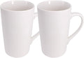 2 Pack 16 OZ Coffee Cup Simple Pure White Ceramic Cup Plain Large Tall White by Belinlen