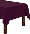 Gee Di Moda Rectangle Tablecloth - 60 x 102 Inch Eggplant Table Cloth for 6 Foot Rectangle Tables - Heavy Duty Washable Fabric - for Holiday Party, Dinner, Weddings, Baby Shower & Events