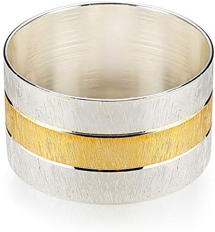 Accmor Napkin Rings, Metal Gold Round Napkin Rings Buckles - Image 2