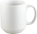 CAC China PRM-10-P 10-Ounce Porcelain Round Stacking Mug, 3-1/4-Inch, Super by CACChina