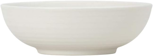 Tuxton China VWB-260Y Bowl, 26 oz., 7-1/8" Diameter x 2-3/8"H, Round, Embossed, Microwave and Dishwasher Safe, Oven Proof, Fully Vitrified, Porcelain, TuxTrendz, Zion, Matte White, Pack of 12