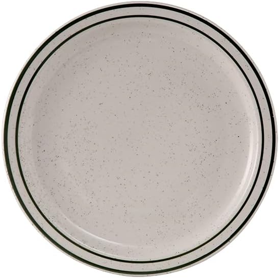 Tuxton China TES-005 Plate, 5-1/2" Diameter, Round, Narrow Rim, Microwave and Dishwasher Safe, Oven Proof, Fully Vitrified, Ceramic, Emerald, Pack of 36
