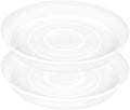 2 Pack of 10 inch Plant Saucer Gray, Heavy Duty Plastic Plant Saucer 10 inch by Bleuhome
