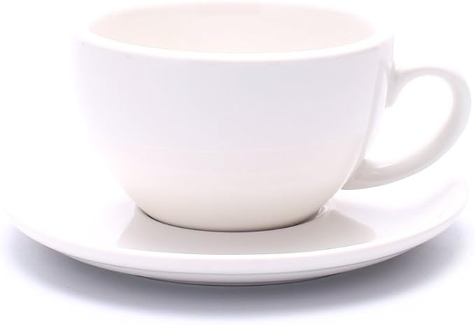 Coffeezone Cappuccino Barista Cup and Saucer Latte Art & Americano, New Bone by Coffeezone