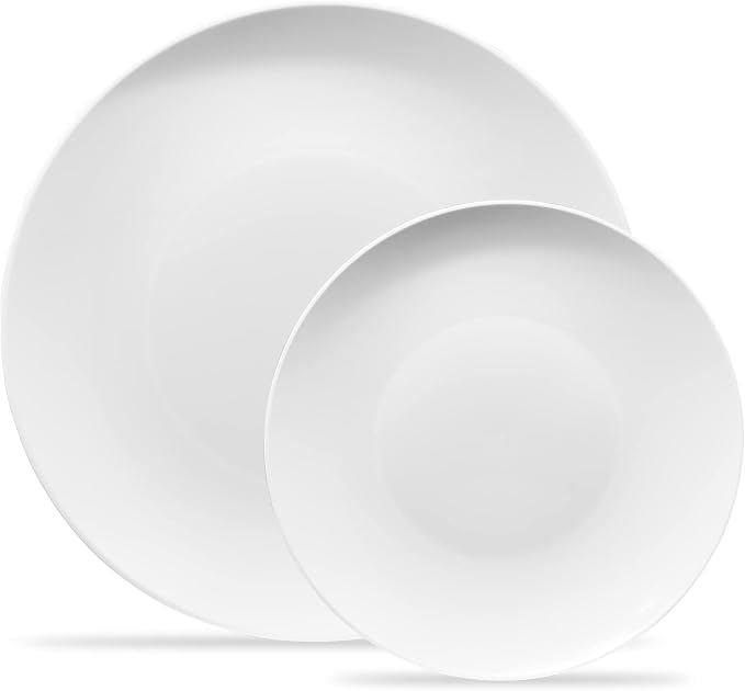PLASTICPRO 64 Piece Combo Plates Set includes 32 7'' inch Plates & 32 10'' by PLASTICPRO