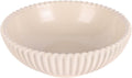 DOVDOV Beige ruffled-edge decorative bowl, large modern fruit bowl, home decor bowl for kitchen counter, coffee table, or entryway table, minimalist key holder and centerpiece fruit bowl.
