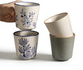 Ceramic Matcha Tea Cups Set of 4, 6 oz Japanese Tea Cup, Handcrafted, No Handle by SYJANHOME