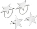 uxcell Metal Napkin Rings Set of 4, Star Napkin Ring Holder Buckle by uxcell