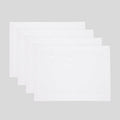 Solino Home Linen White Placemats Set of 4 - 100% Pure Linen Placemats 14 x 19 Inch for Winter, Valentines, Spring, Easter - Fete