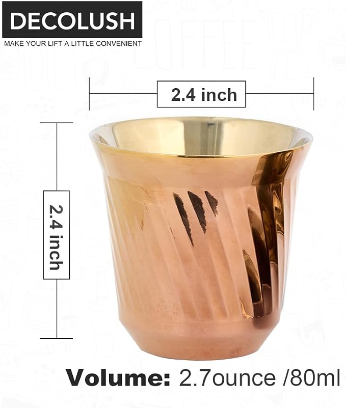 75mL Stainless Steel Espresso Cups - Image 2