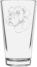 Sporting Lucas Terrier Custom Personalized Dog Themed Etched All Purpose 16oz Pint Glass