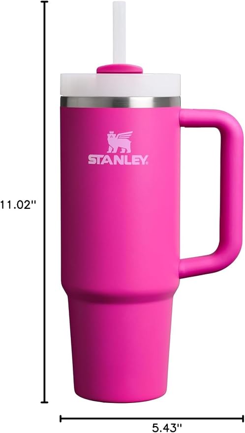 STANLEY Quencher H2.0 Flow State Tumbler, 30 oz, Violet Blossom | Handle and - Image 12