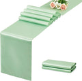 Sage Green Satin Table Runner, 12x108 Inches, 4 Pack | Premium Satin, Smooth by VCUSUELER