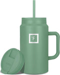 IRON °FLASK Co-Pilot Insulated Mug w/Straw & Flip Cap Lids by IronFlask