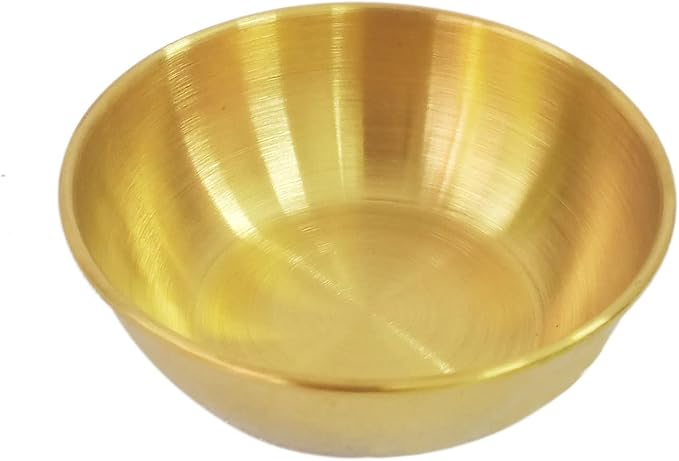 8Pcs Mini Stainless Steel Dipping Sauce Dishes, Round Seasoning Dishes, Sushi Dipping Bowl, Appetizer Plates, Gold 3.27"x3.27"x1.14"