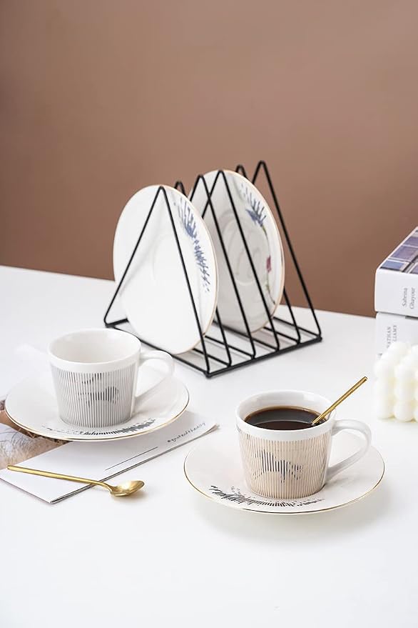 Mirror Cups and Saucers, Mirror Reflection coffee mug, Reflection Coffee Cup - Image 6