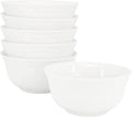 Elama Henryi 6 Piece Embossed Rim Detail Porcelain White 6.1 Inch Bowl Set by Elama