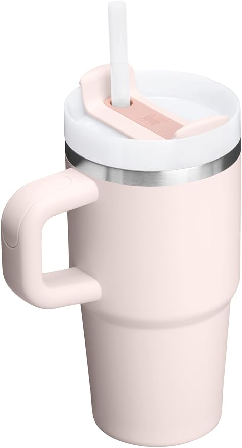 STANLEY Quencher H2.0 Flow State Tumbler, 20 oz, Rose Quartz 2.0 | Handle and - Image 2
