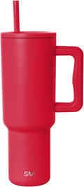 Simple Modern Tumbler with Handle and Straw | 40oz | Red | Trek Tumbler by Unknown