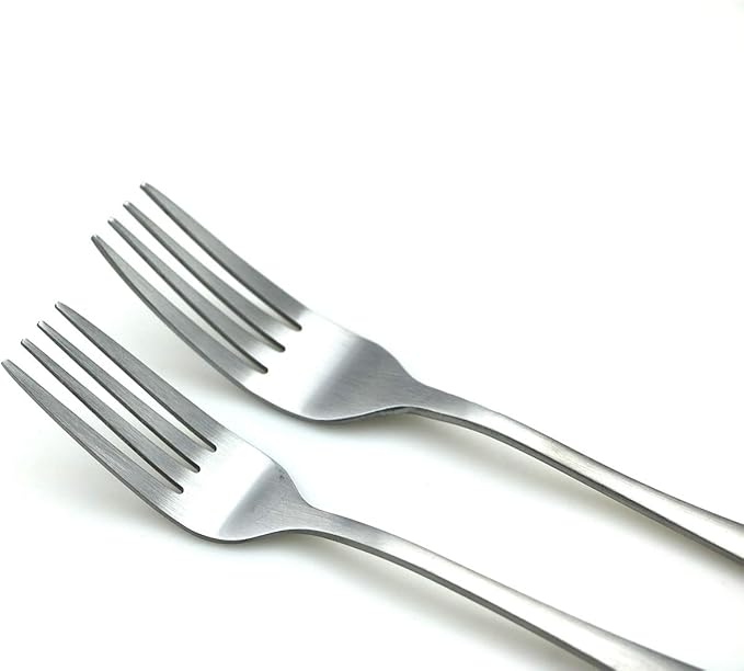 JASHII Modern Royal 20 Pcs Matte Silver 18/10 Stainless Steel Utensils Cutlery Dinnerware Set w/ 4 Pcs Straw, Knife Fork and Spoon Flatware Set for Wedding Festival Christmas Party Service for 4